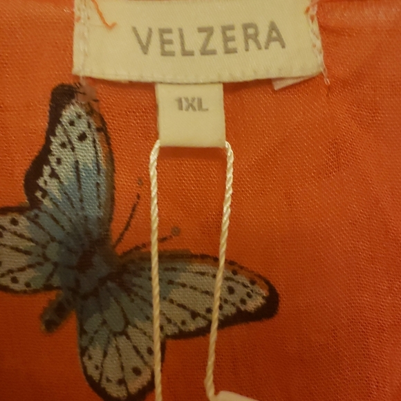 Velzera Floral Blouse XL nwt - Picture 5 of 7